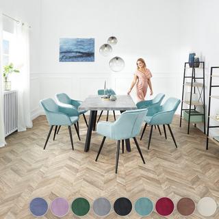 Tectake 6 Chaises MARILYN Design en Velours Style Scandinave  