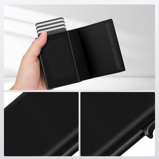 Only-bags.store Portefeuille Fin avec Fermeture Magnétique Compartiment à Monnaie Porte-Cartes en Fibre de Carbone  