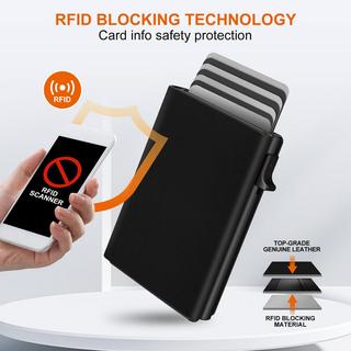 Only-bags.store Portefeuille Fin avec Fermeture Magnétique Compartiment à Monnaie Porte-Cartes en Fibre de Carbone  