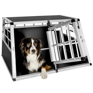 Tectake  Hundetransportbox doppel mit gerader Rückwand 