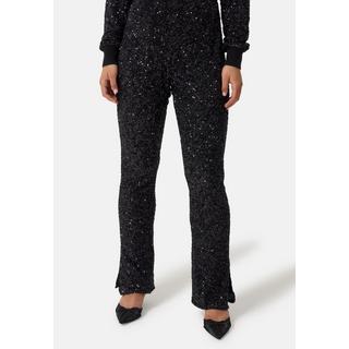 CASH-MERE.CH Pantaloni Lana Cashmere Paillettes Regular Fit  