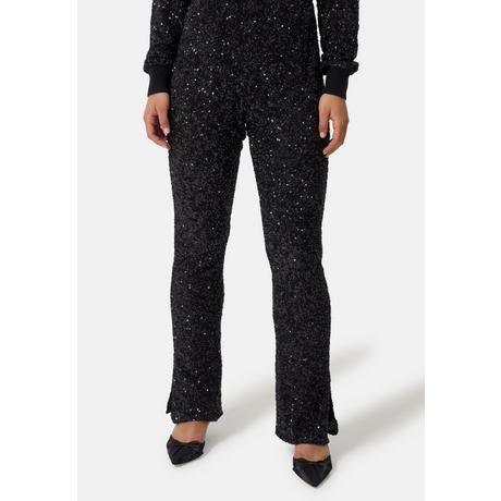 CASH-MERE.CH Pantaloni Lana Cashmere Paillettes Regular Fit  