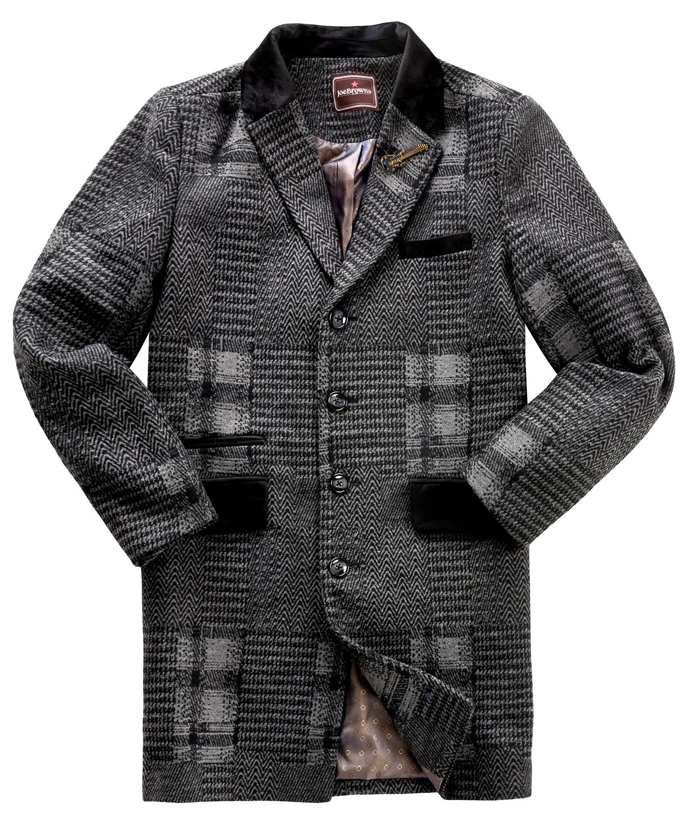 Joe Browns  Manteau Long en Laine Mélangée Patchwork 