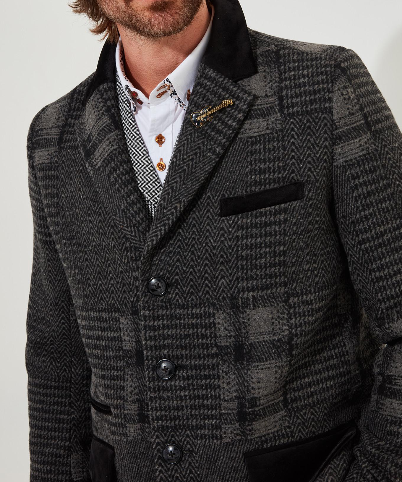 Joe Browns  Manteau Long en Laine Mélangée Patchwork 