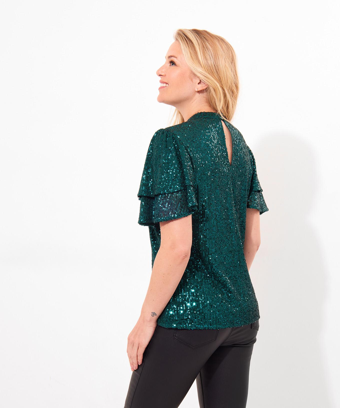 Joe Browns  Top Sequins à Manches Évasées 