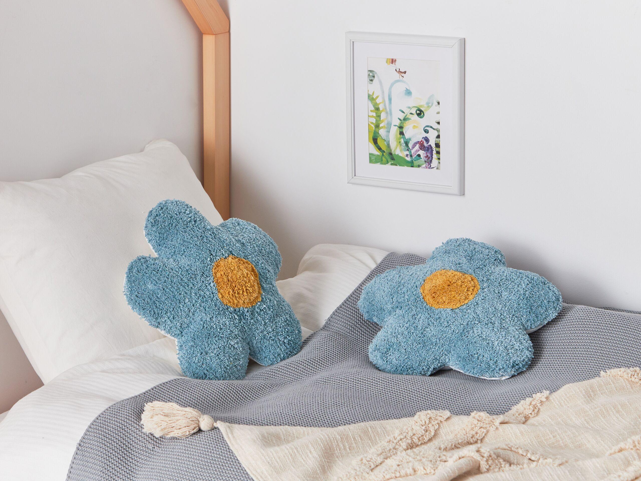 Beliani Lot de 2 coussins décoratifs en Coton Rétro SORREL  