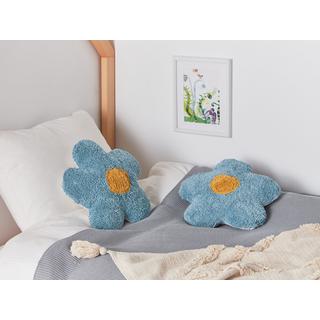 Beliani Lot de 2 coussins décoratifs en Coton Rétro SORREL  
