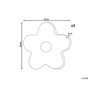 Beliani Set di 2 cuscini en Cotone Moderno SORREL  