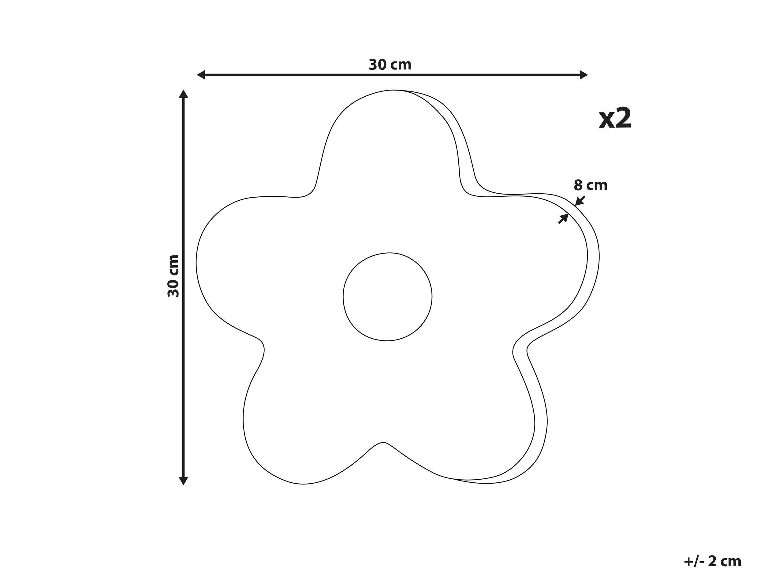 Beliani Lot de 2 coussins décoratifs en Coton Rétro SORREL  