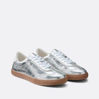 La Redoute Collections  Baskets retro en cuir métallisé 