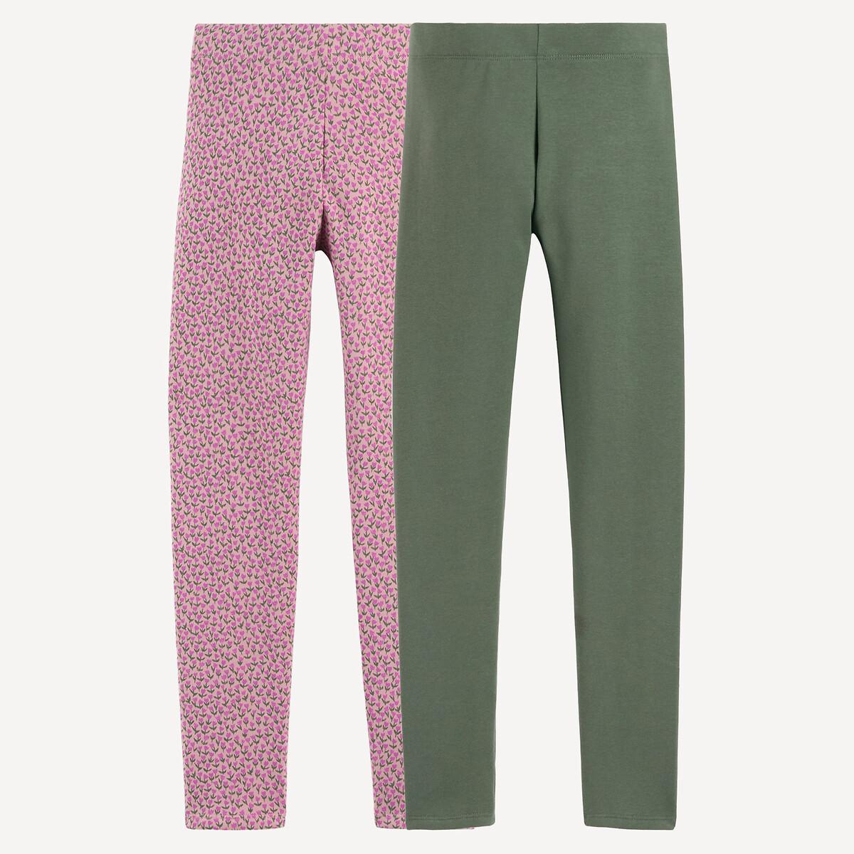 La Redoute Collections  Lot de 2 leggings chauds imprimé floral + uni 