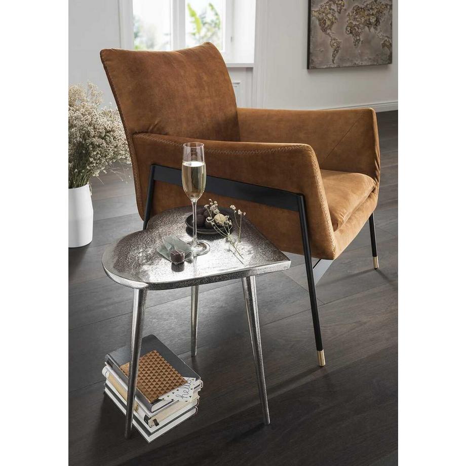 Beistelltisch Heartbreaker Aluminium Nickel 43x41