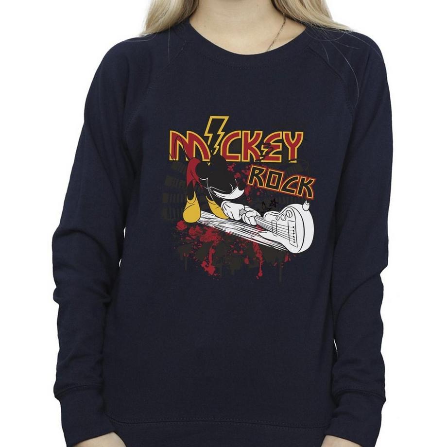 Disney Mickey Rock Grafik Print Sweatshirt  