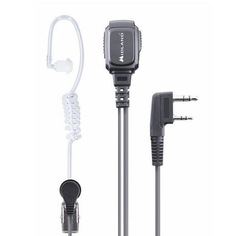 Midland  Midland MA 31LK Pro Auricolare Cablato In-ear Nero, Trasparente 