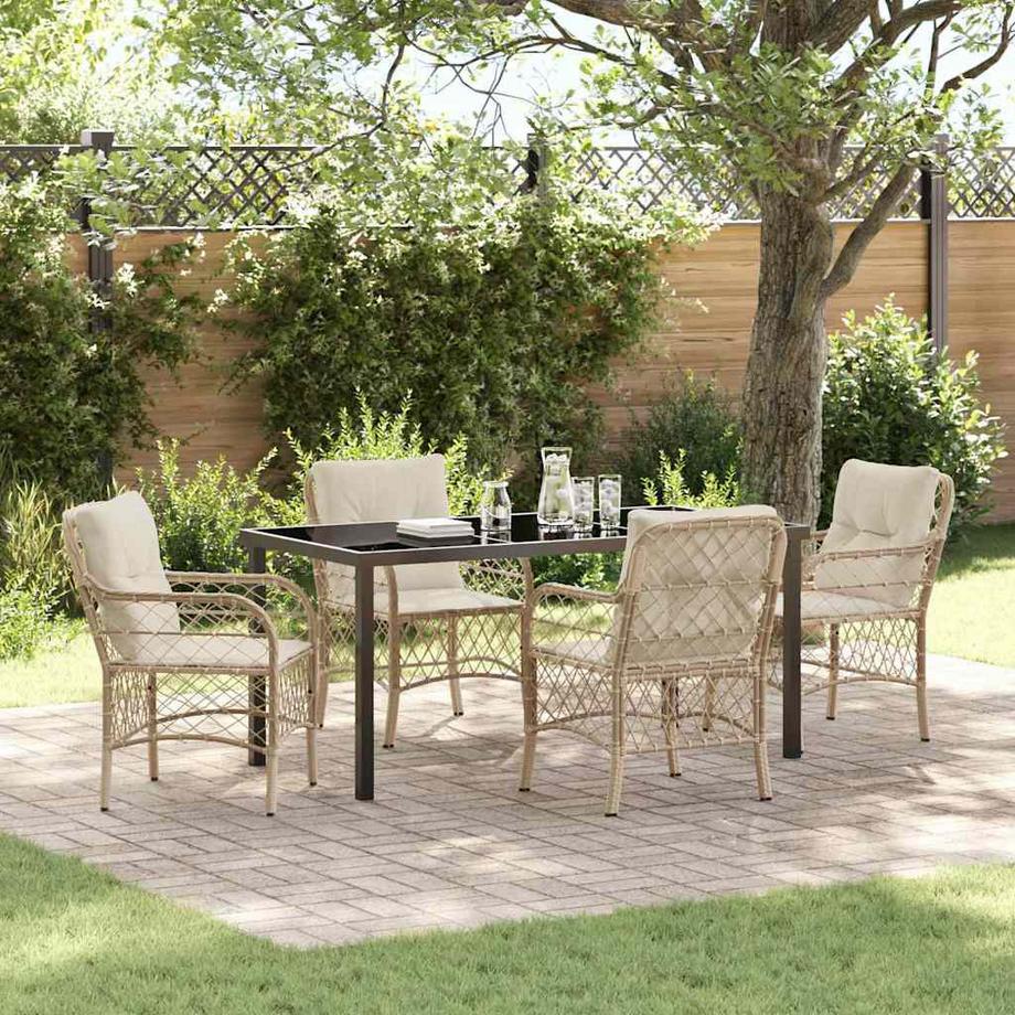 VidaXL Ensemble de salle à manger pour jardin poly rattan  
