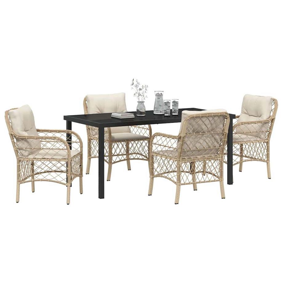 VidaXL Ensemble de salle à manger pour jardin poly rattan  