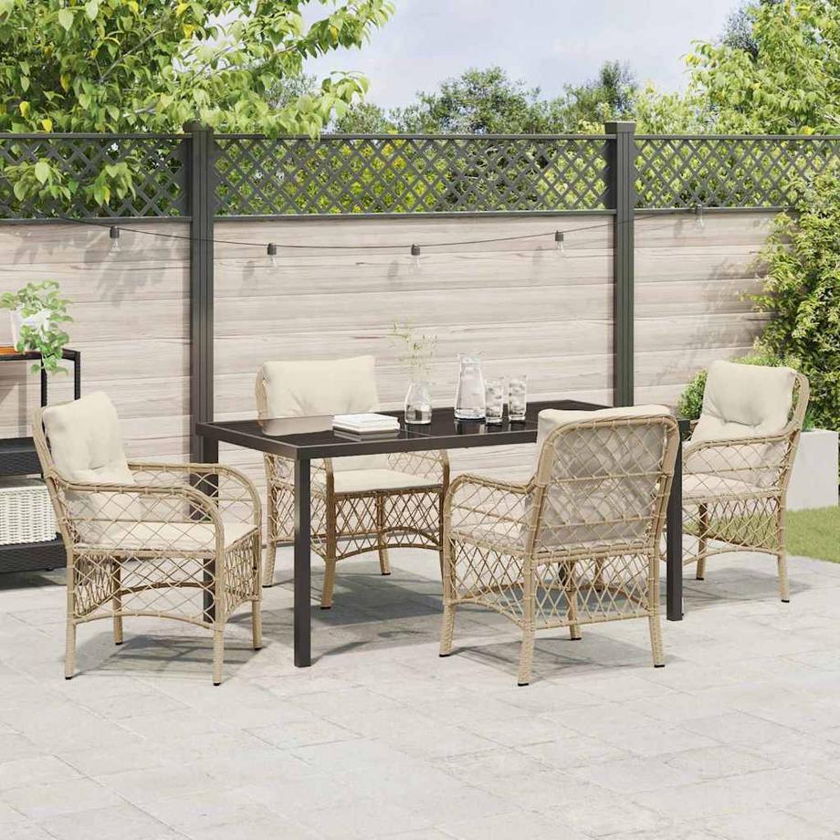 VidaXL Ensemble de salle à manger pour jardin poly rattan  