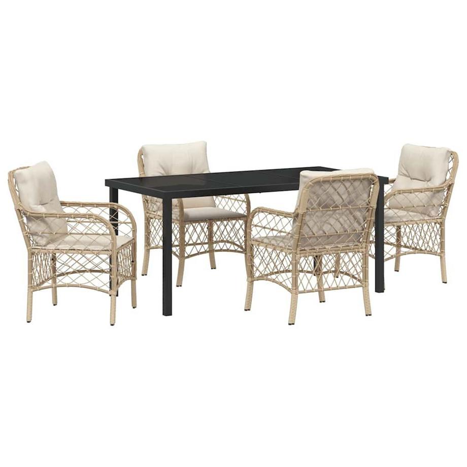 Ensemble de salle à manger pour jardin poly rattan