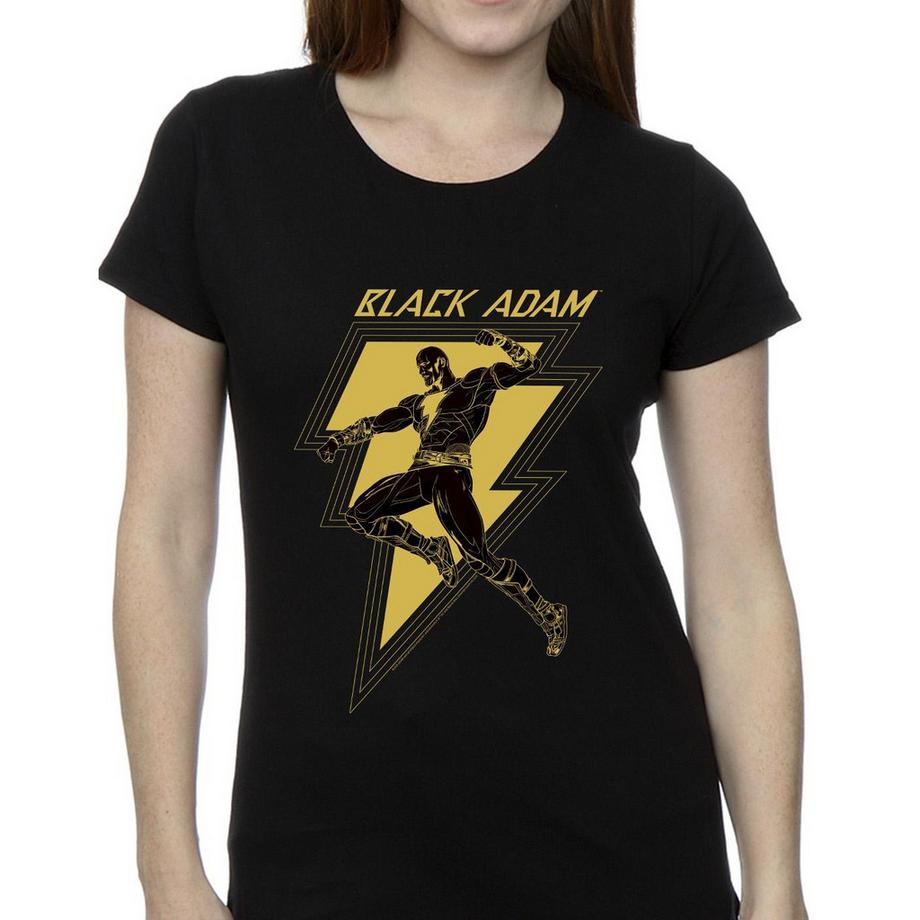 DC COMICS Black Adam T-Shirt Stampa Grafica  
