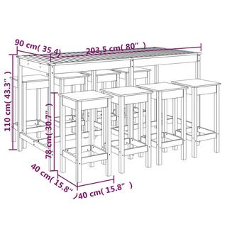 VidaXL Gartenbar set kiefernholz  