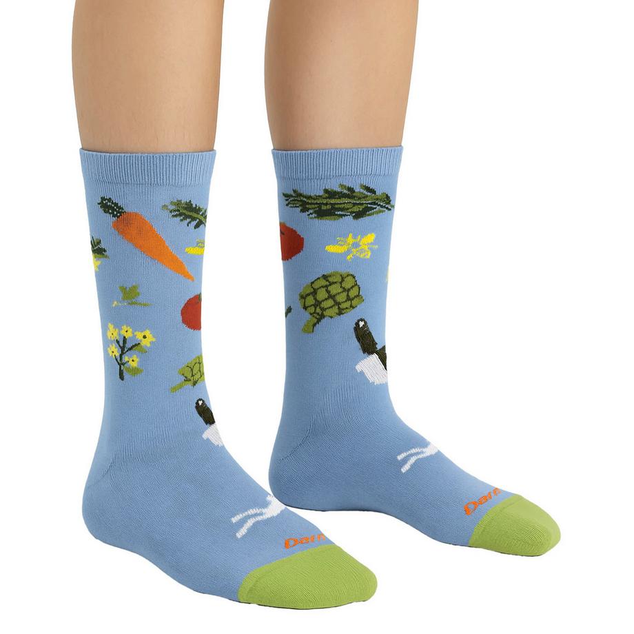 Darn Tough Vermont  Calze Lunghe Donna Leggere in Lana Merino con Fantasia Verdure 