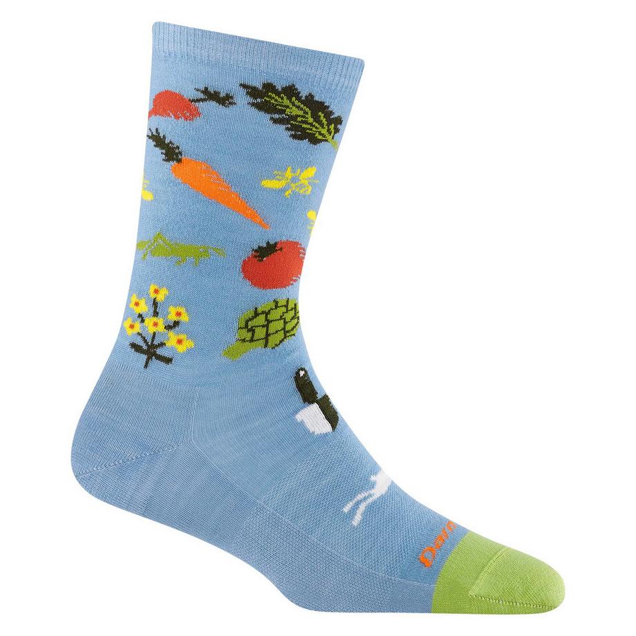 Calze Lunghe Donna Leggere in Lana Merino con Fantasia Verdure