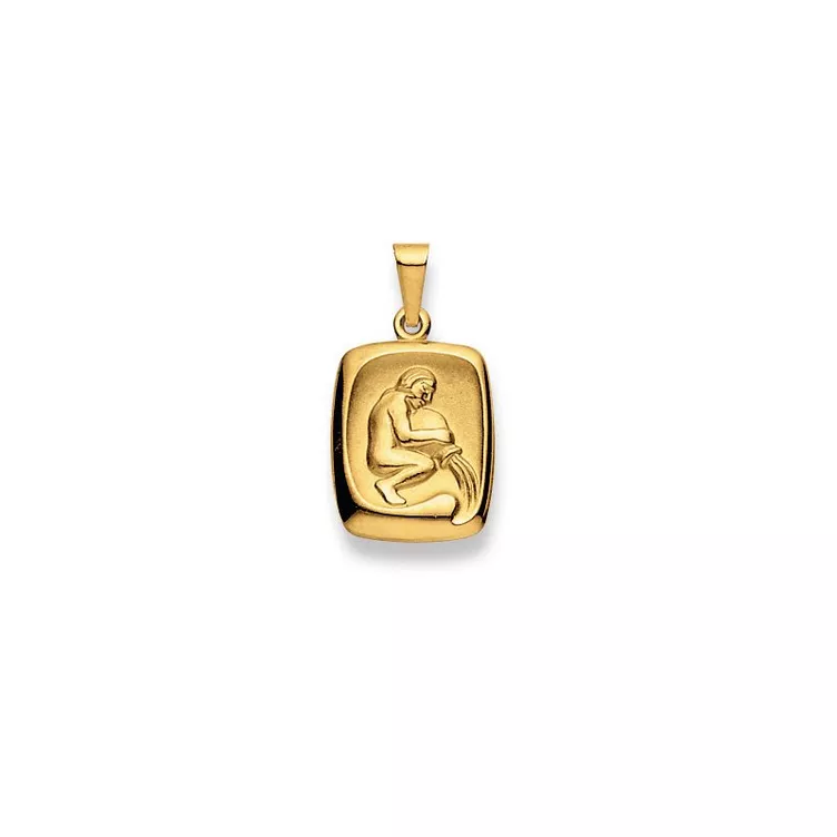 MUAU Schmuck Anhänger Sternzeichen Wassermann Gelbgold 750 24x13mmonline kaufen MANOR