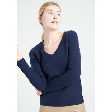 LILLY 20 Pullover mit V-Ausschnitt 4 Fäden - 100% Kaschmir
