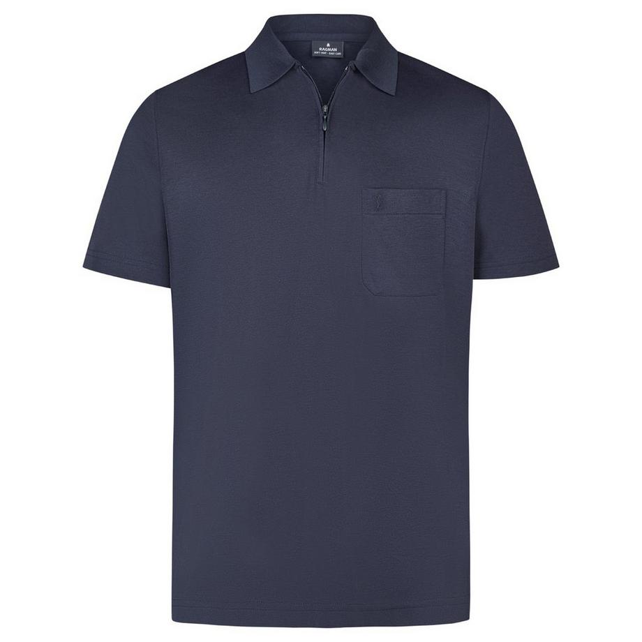 Ragman Basic Poloshirt mit Reissverschluss  