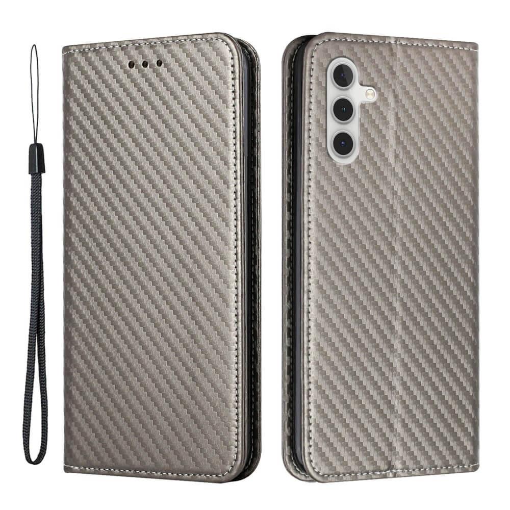 Cover-Discount  Galaxy A34 - Étui Flip Look Carbone 