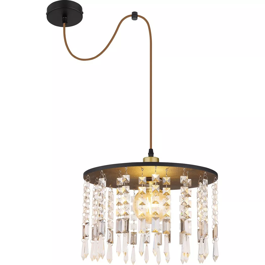 mutoni – Hängeleuchte Comma Messing matt 1xE27, One Size, Schwarz