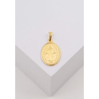 MUAU Schmuck  Pendentif Milagrosa/Immaculata or jaune 750, 24x13mm 