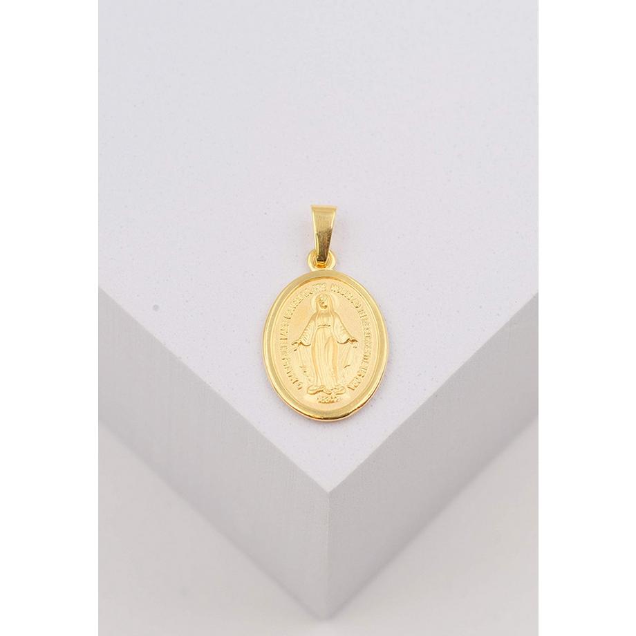 MUAU Schmuck  Anhänger Milagrosa/Immaculata Gelbgold 750, 24x13mm 