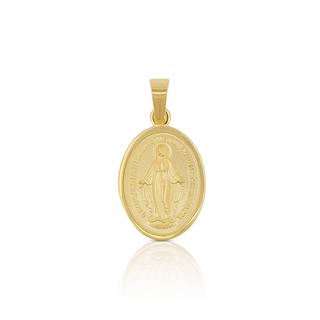 MUAU Schmuck  Pendentif Milagrosa/Immaculata or jaune 750, 24x13mm 