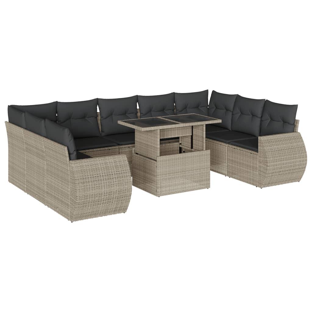 VidaXL set divano da giardino Polirattan  