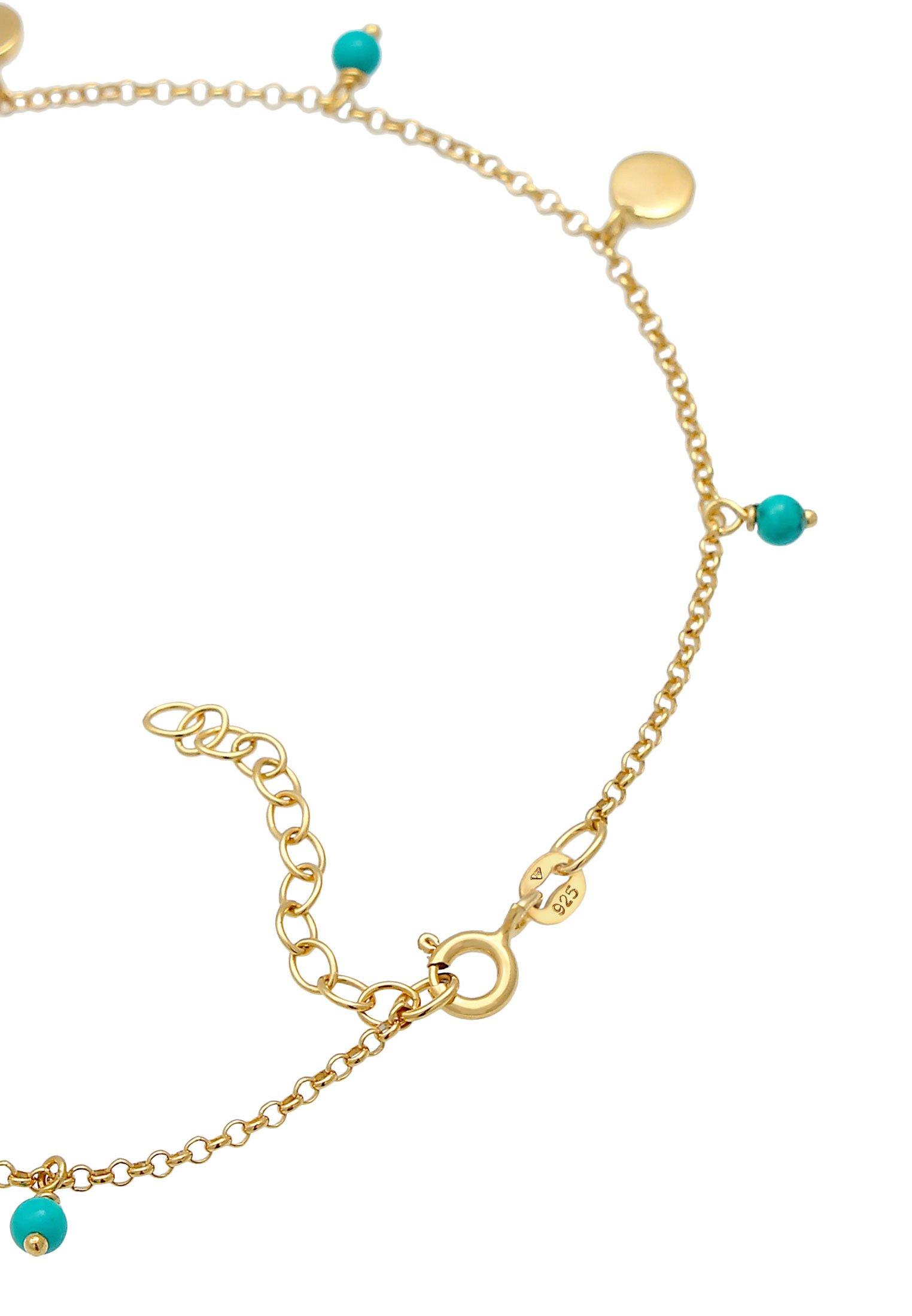 Elli  Bracelet de Cheville Plaque Howlite Turquoise 