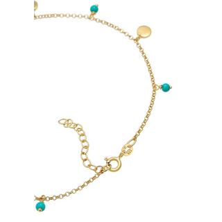 Elli  Bracelet de Cheville Plaque Howlite Turquoise 