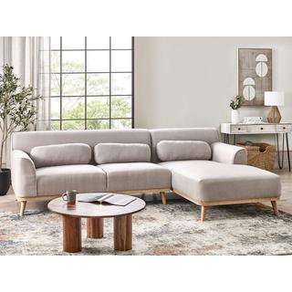 Beliani Ecksofa aus Polyester Modern SIMOS  