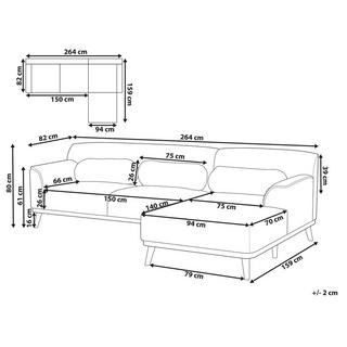 Beliani Ecksofa aus Polyester Modern SIMOS  