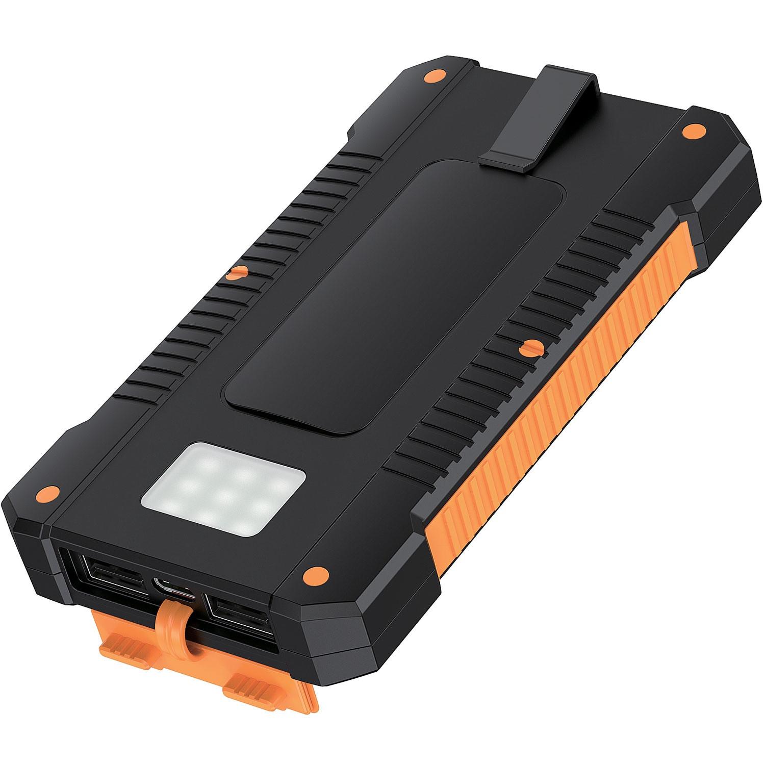 LogiLink  PowerBank 6.000 mAh 10W Solarzelle Schwarz/Orange 