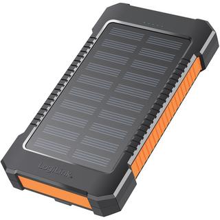 LogiLink  PowerBank 6.000 mAh 10W Solarzelle Schwarz/Orange 