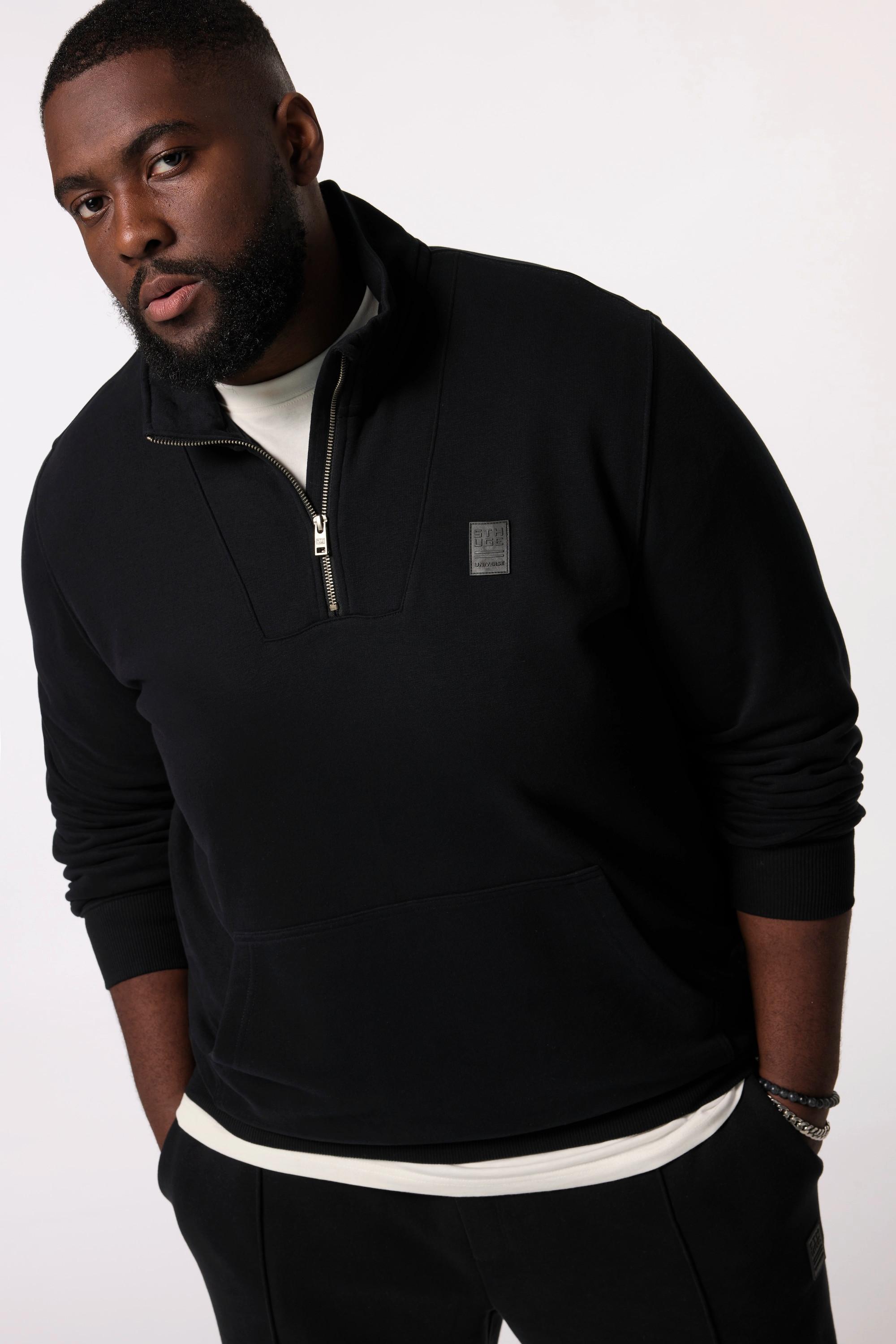 Sthuge Pull Molleton Col Camionneur Zippé Flocage  