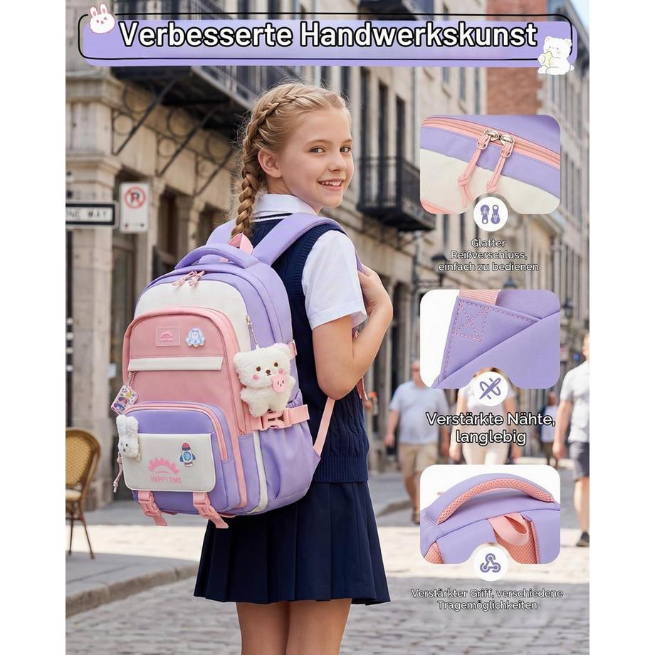 Only-bags.store Zaino scolastico in nylon idrorepellente  