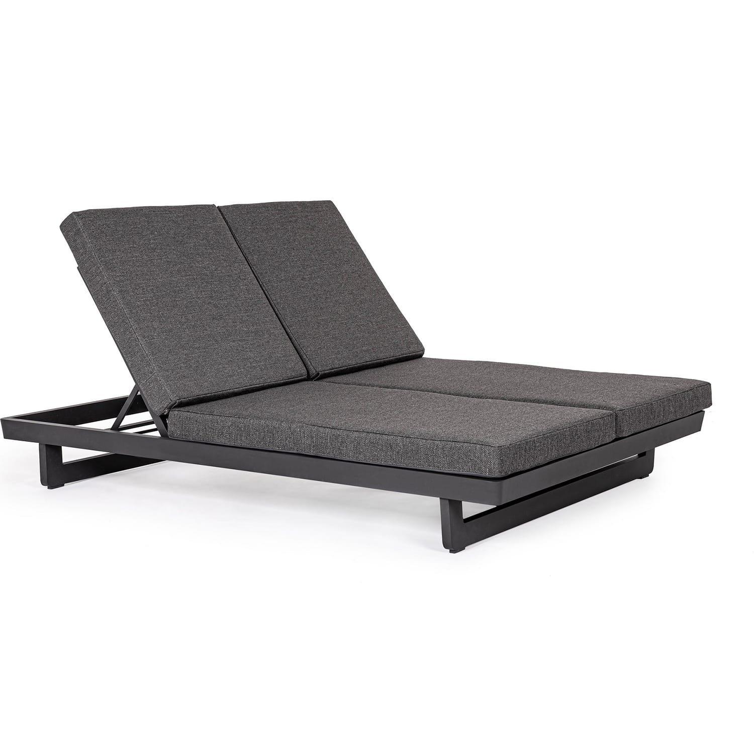 mutoni Chaise longue de jardin Infinity anthracite  