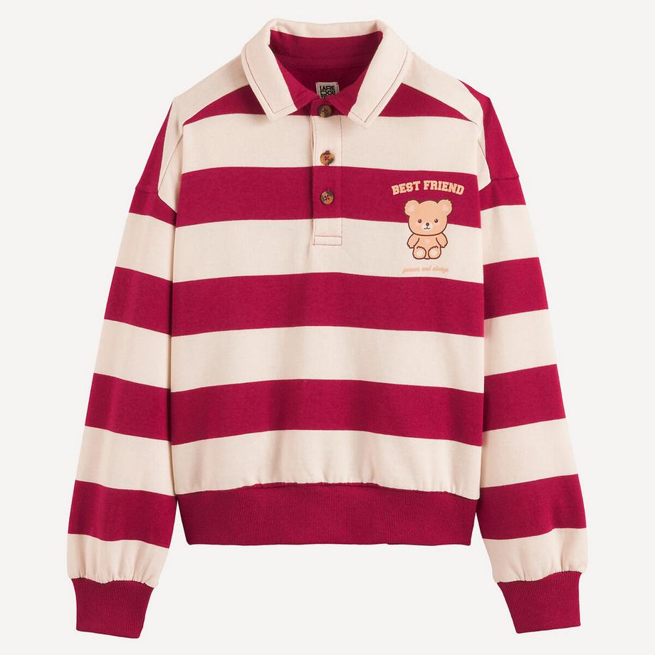 La Redoute Collections  Sweat rayé avec col polo 