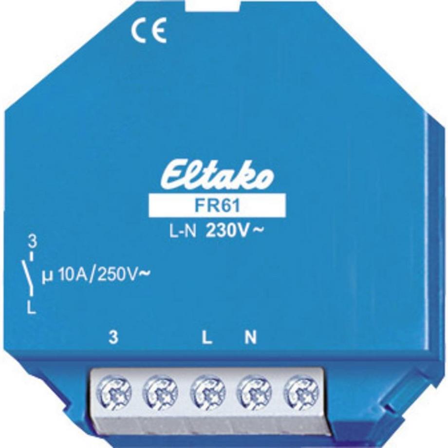 Eltako  Interrupteur mains libres 230 V auto-apprentissage 1 contact NO sans potentiel 10A/250V AC 