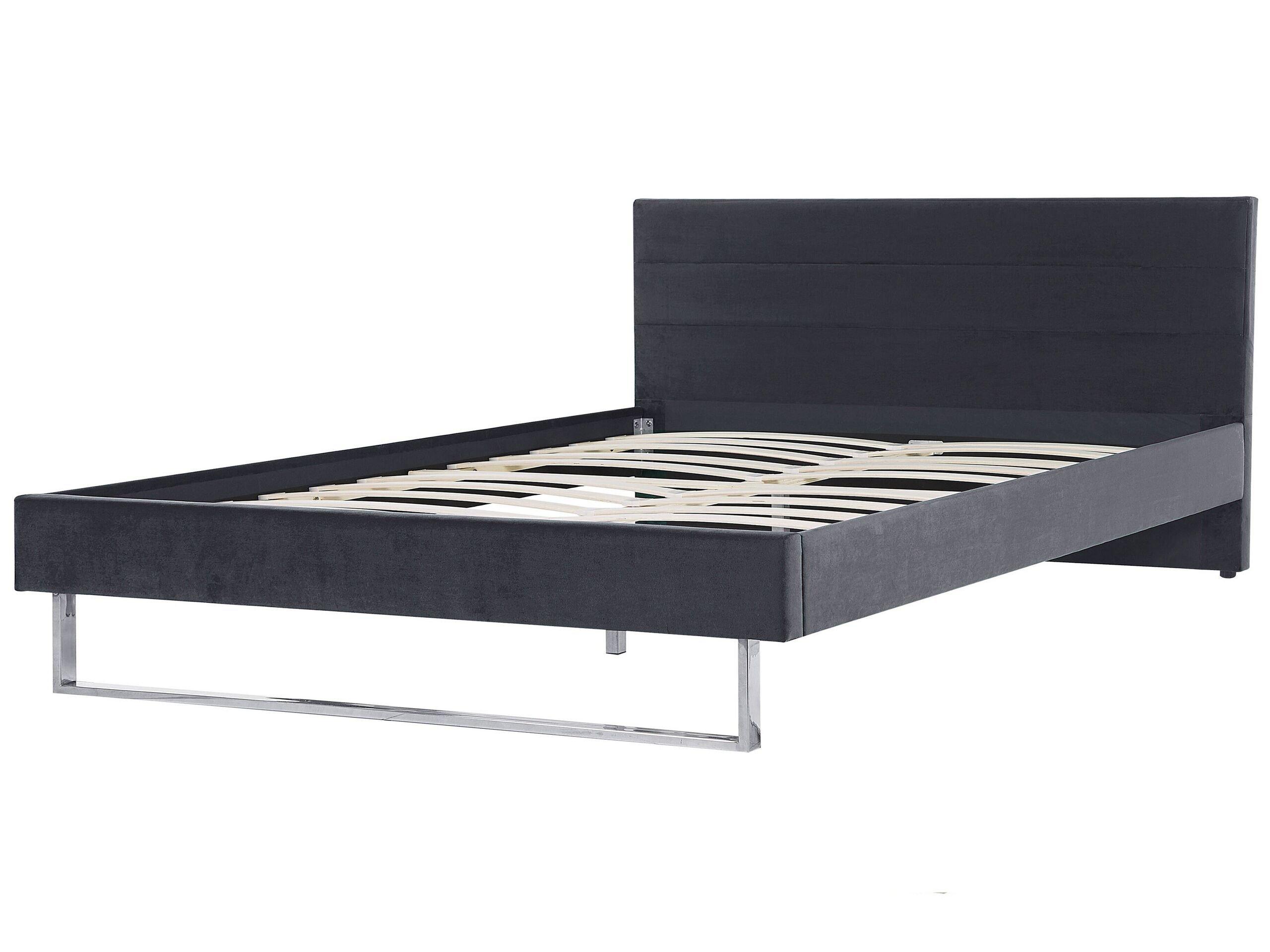 Beliani Bett mit Lattenrost aus Samtstoff Modern BELLOU  