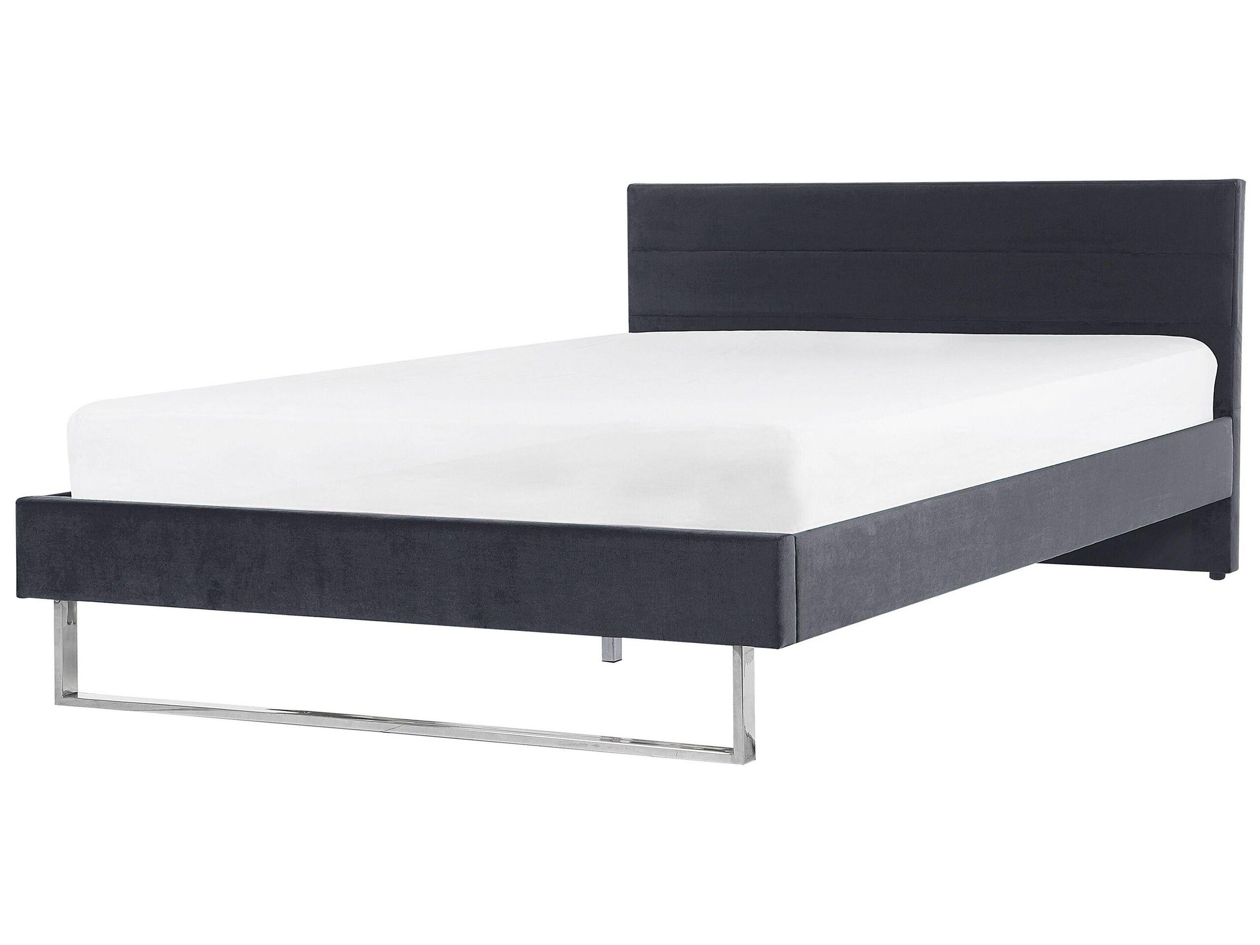 Beliani Bett mit Lattenrost aus Samtstoff Modern BELLOU  