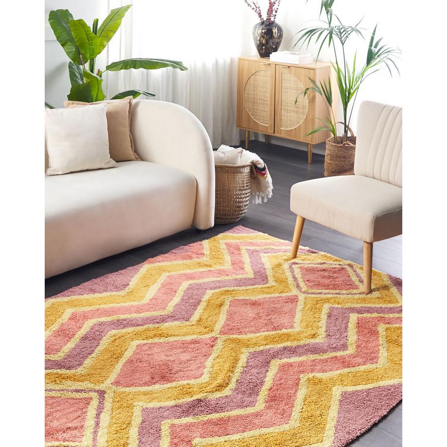 Beliani Teppich aus Baumwolle Retro CANAKKALE  