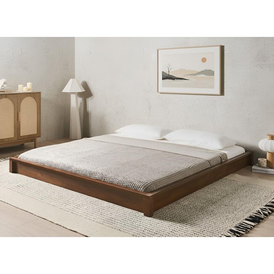 Beliani Letto senza testata en Legno di caucciù Minimalista ANTRAS  